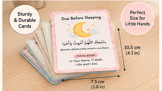 Daily Dua Flashcards for Muslim Kids — Set of 12